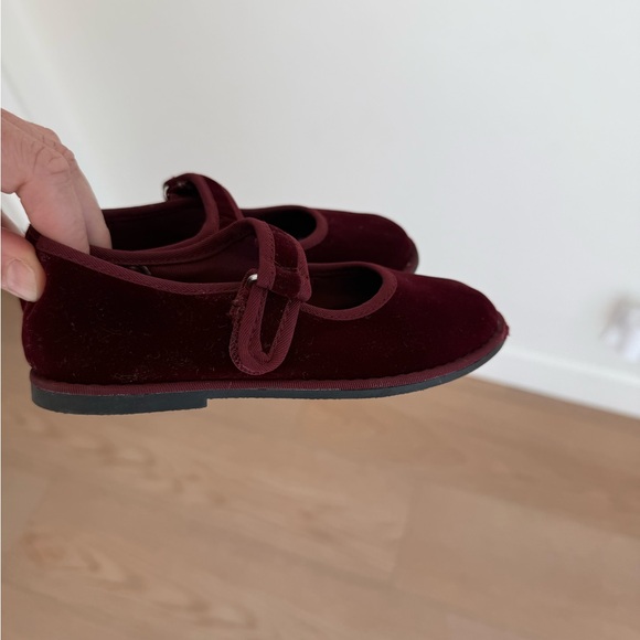 Zara Velvet Burgundy Kids Mary jane’s  Shoes - Picture 3 of 5